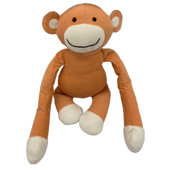 Pottery Barn Kids Long Leg Arms Corduroy Monkey Plush Tan Stuffed Animal Toy EUC - Picture 2 of 13